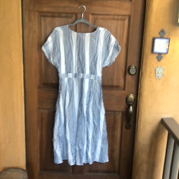 Stripped Button Down Midi Dress - Picture 5 of 7